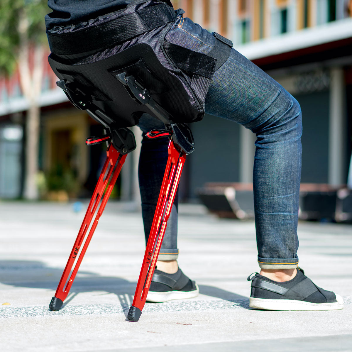 Lex wearable bionic chair Yaksa Red (Japan Shipping +$100)